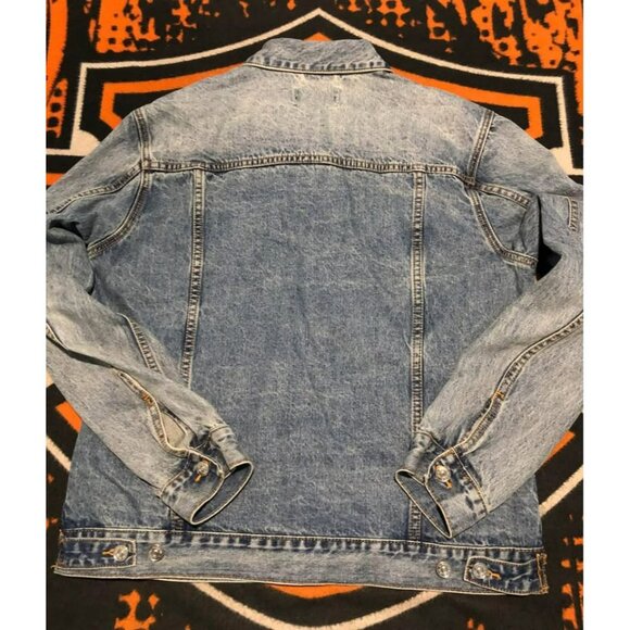 PACSUN Classic Fit Denim Dark Wash Jacket Medium Men - Picture 3 of 7